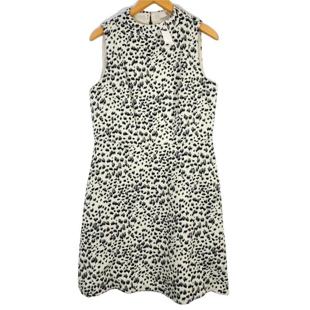 Loft Sz 10 Animal Print Midi Womens Sleeveless Dress